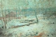 John Henry Twachtman Snow Scene Spain oil painting artist